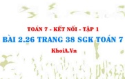 Bài 2.26 trang 38 SGK Toán 7 tập 1 Kết nối tri thức